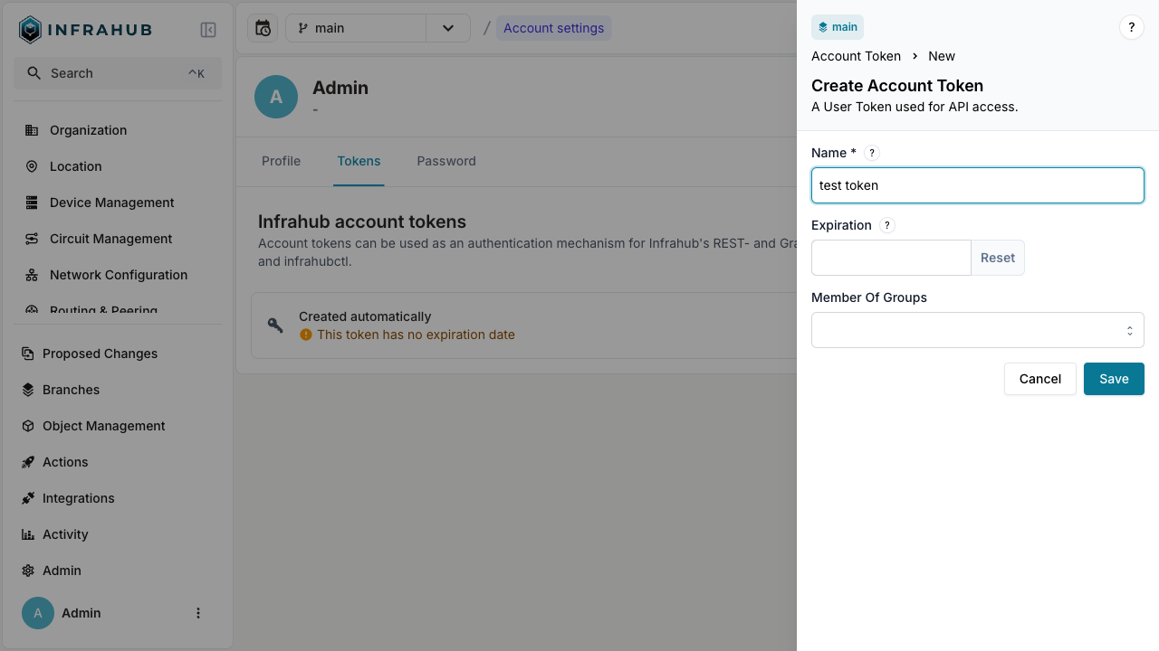 Creating an API Token